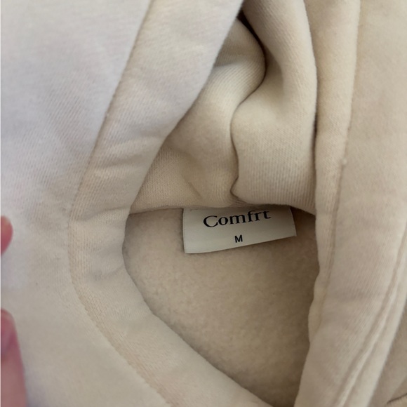 Cmfrt Beige Sweat Set Hoodie Medium Joggers Small Cozy Lounge Set - Picture 5 of 7